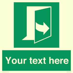 Custom sign safe condition door opens pulling left hand side